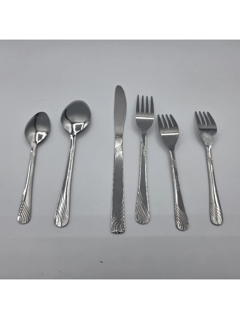 Mainstays Swirl Stainless Steel 1 Piece Setting Utensils Dinner